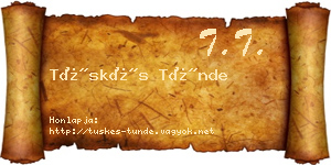 Tüskés Tünde névjegykártya